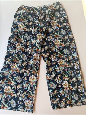 Samet Women’s Black Floral Wide-Leg Casual Pants - Ilana Kohn